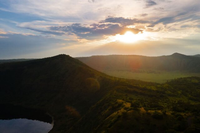 craters at sunrise